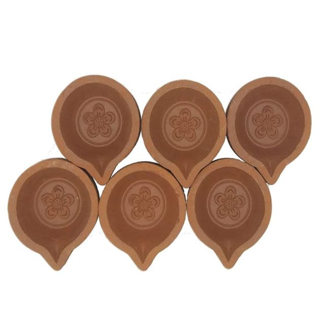 Camcall Clay/Terracotta Small Diya (5.8cmx5cm x 2.2cm, Set of 30)