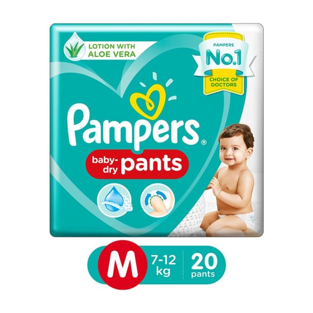 Pampers BABY PANTS, SIZE MEDIUM , 6 PCS. PACK - M 6 nos