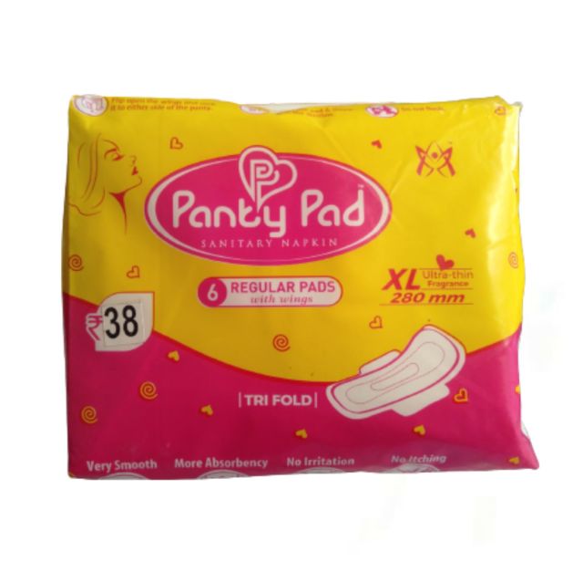 Pantipad Sanitary Napkins XL Ultra thin with Wings 280mm