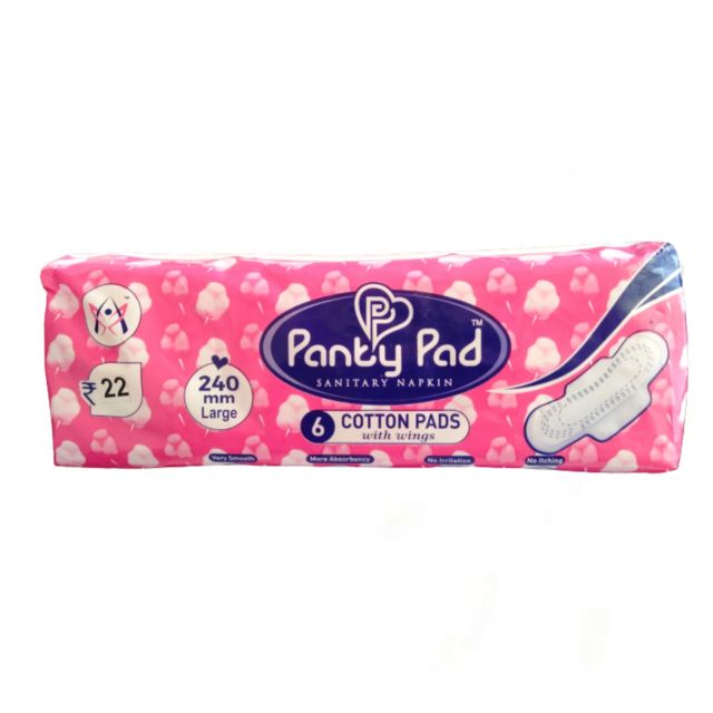 Pantipad Sanitary Napkins Cotton Pad with Wings 240mm Large