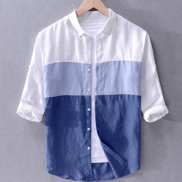 Men Color Block Casual Multicolor Shirt