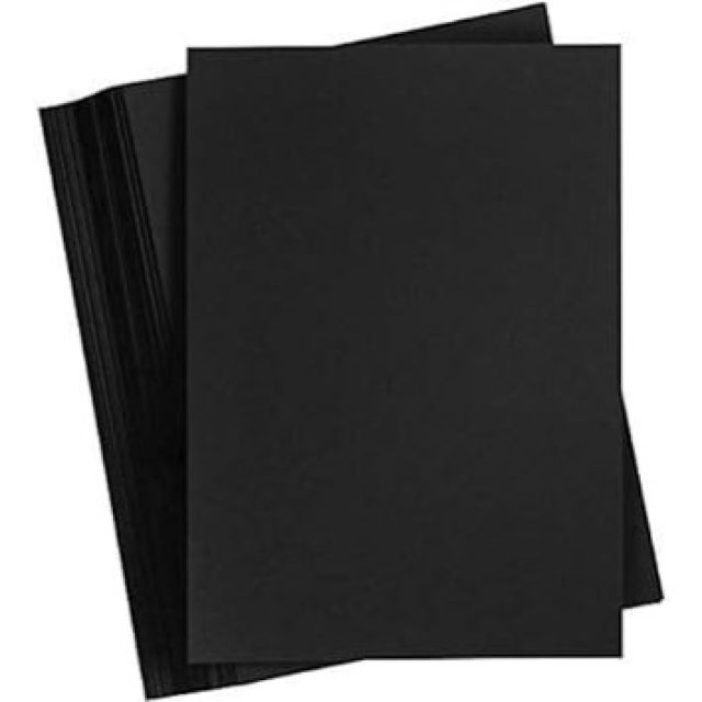 inr | A4 BLACK Color Paper,Pack of 100 Sheets | Art & Craft, Decoration,DIY Craft Smooth Finish Home, School, Size 21 cm x 29.7 cm, 120 GSM