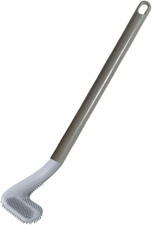 Toilet Brush New Silicone Golf Toilet Brush Flexible Scrubbing Wall Mounted Toilet Brush for Bathroom Toilet Squat Toilet Cleaning Brush