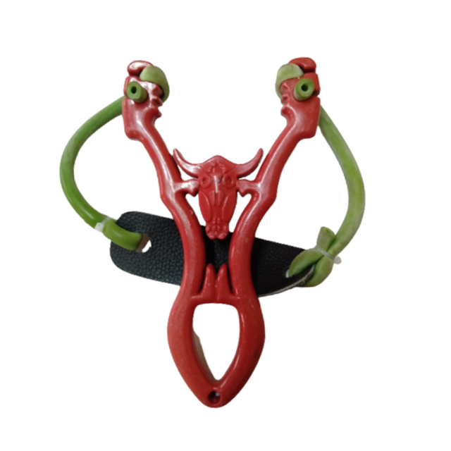 GFA Slingshots/Gulel, Round Industrial Double Rubber, Ideal For Trekking & Camping, Made In India Product Pack Of 2 Nos |Black And Yellow