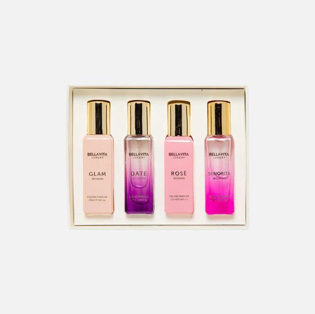 Bella Vita Luxury | Perfume Gift Set for Women 4x20ml | Gifts for Woman | Perfume for Woman | Date, Senorita, Glam, Rose Long Lasting EDP | Floral & Fruity Premium Fragrance
